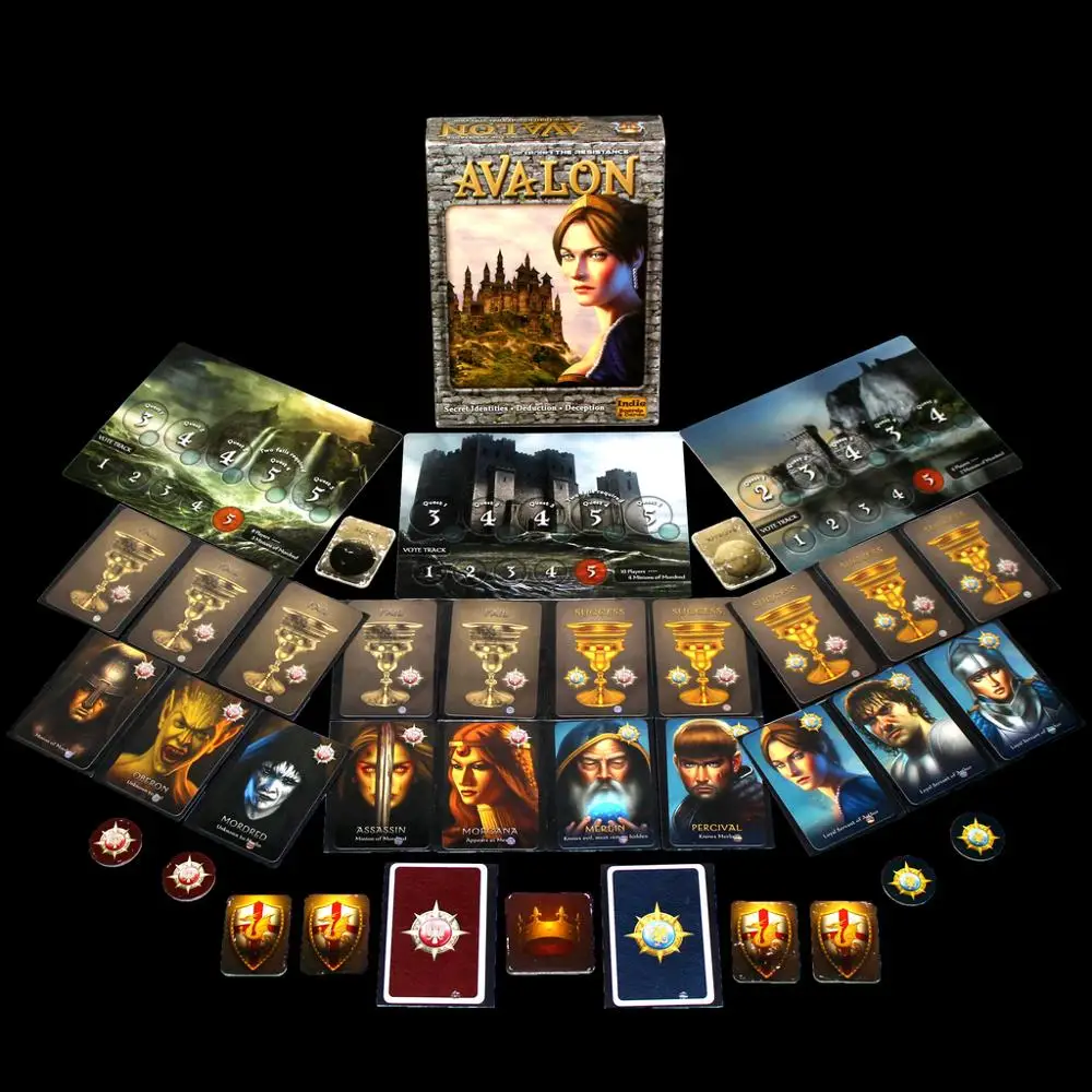 Английский Avalon сопротивление Организация настольная игра пасьянс