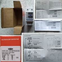 Under-Voltage-Protective-Device Relay Protector Current Din Rail 63A Over-Voltage Dual-Display