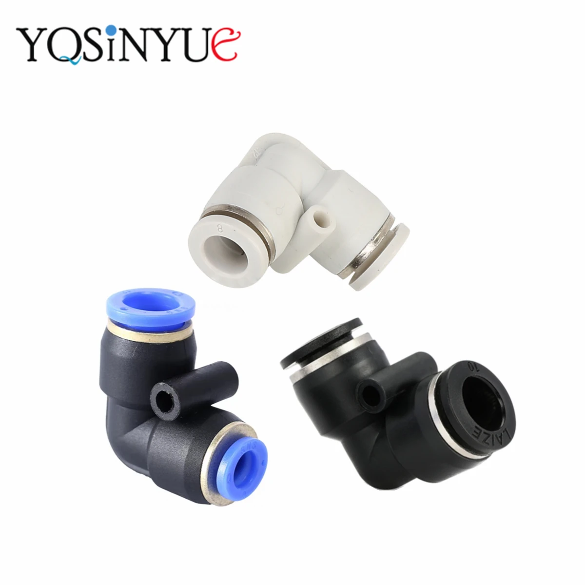 1PCS Pneumatic Fitting PV Air/Water Hose and Tube Push In Connector 4-16mm Plastic Pipe Quick Angle Adapter Plug | Обустройство дома