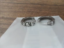 ZS-pendientes redondos Punk Rock para hombre y mujer, de acero inoxidable orejera, aretes de acero quirúrgico, Piercing para la oreja, 1 par