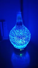 Aroma Diffuser Glass-Vase Essential-Oil Cool-Mist-Humidifier Waterless Auto Light And