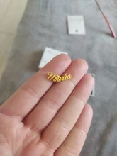 Pendientes personalizados con el nombre, par de pendientes, con cierre de tuerca, personalizados con el nombre, para mujeres
