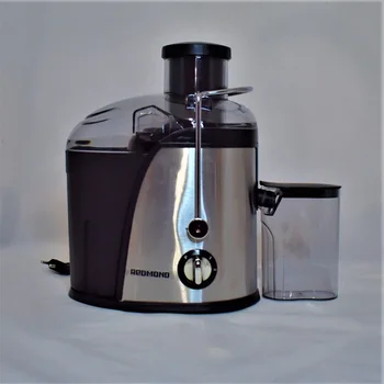 

Juicer. Number of speeds-2. metal case. Color silver. Mesh material-metal. Measuring Cup