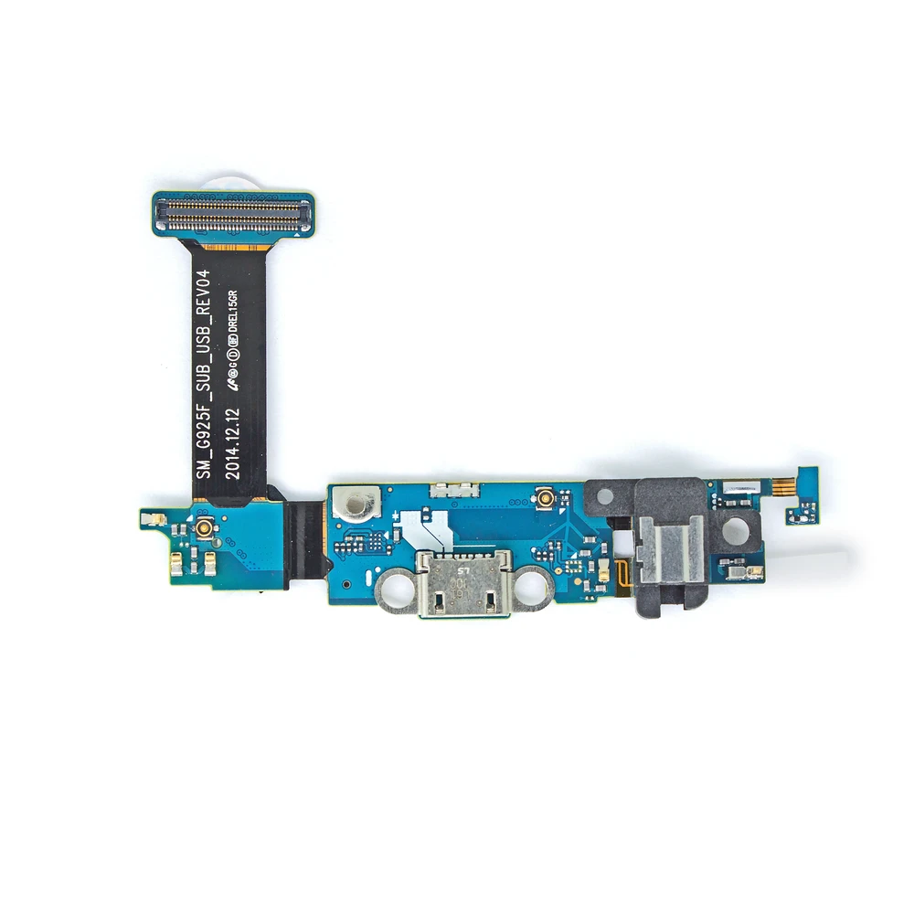 Placa con y accesorios para Galaxy S6 Edge (conector de carga, Conector de auriculares, botón de inicio)|Cables flexibles para teléfonos móviles| - AliExpress