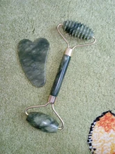 Rodillo de Jade para masaje Facial, herramientas de cuidado para la piel Facial, rascador de Gouache Natural, belleza corporal, rodillo masajeador adelgazante