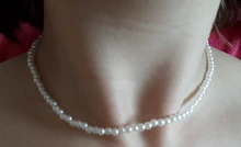 Collares de perlas simuladas con bolas pequeñas para mujer, 5 tamaños, cadena de clavícula femenina, regalos de joyería para el Día de San Valentín