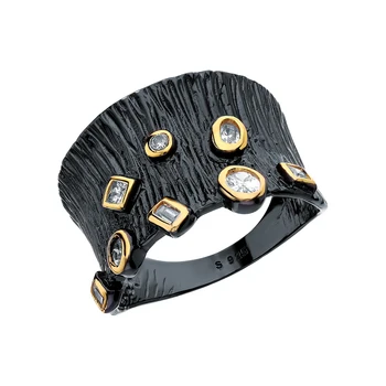

Silver ring with cubic zirconia sunlight sample 925