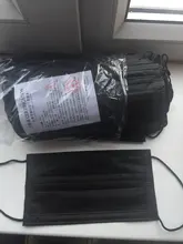 10/50/100/200 Uds máscaras desechables no tejida cara máscaras de capa de 3 capas filtro Anti polvo transpirable adultos máscara de boca negro en STOCK