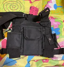 Funcional táctica bolsa de pecho de bala Camiseta estilo Hip Hop sin mangas Streetwear bolsa de paquete de la cintura de las mujeres negro pecho plataforma bolsa 233