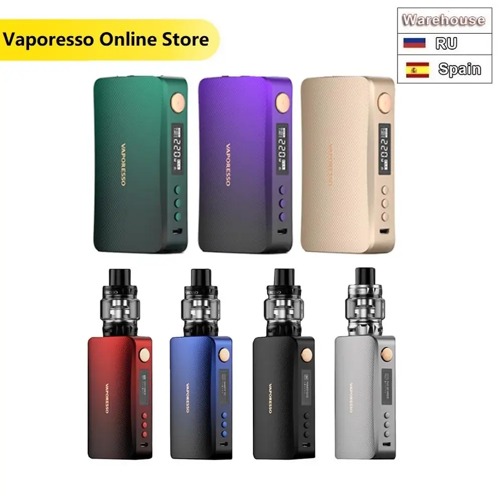 Günstig Original Vaporesso GEN Kit 220W GEN Box Mod   8ml SKRR S Tank Fit QF Spule VS Armour pro Kit Elektronische Zigarette Verdampfer