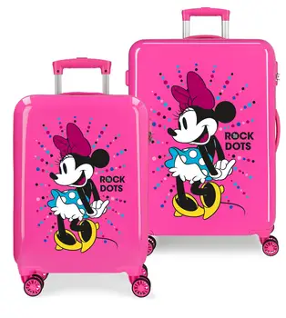 

Luggage Set Minnie rigid 55-68cm Rock Dots Fuchsia
