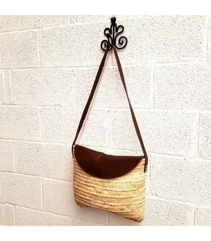 

Handbag of Palmito and Leather - 100% Leather and Palmito - Model PALMA