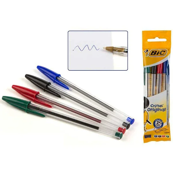 Boligrafo BiC Cristal 1,0 мм-многоцветный, paquete de 4
