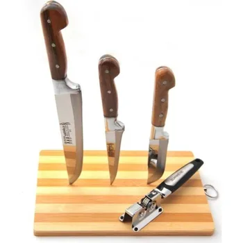 

Handmade 3-piece Meat Cutting Knife Set + Sharpener