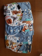Feliz flauta pañales de tela para niños ajustable húmedo/bolso seco impermeable pañales de bebés ecológicos mochila reutilizable 4 unids/set