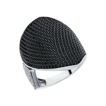 

Silver ring with nanocrystal and cubic zirconia sunlight sample 925