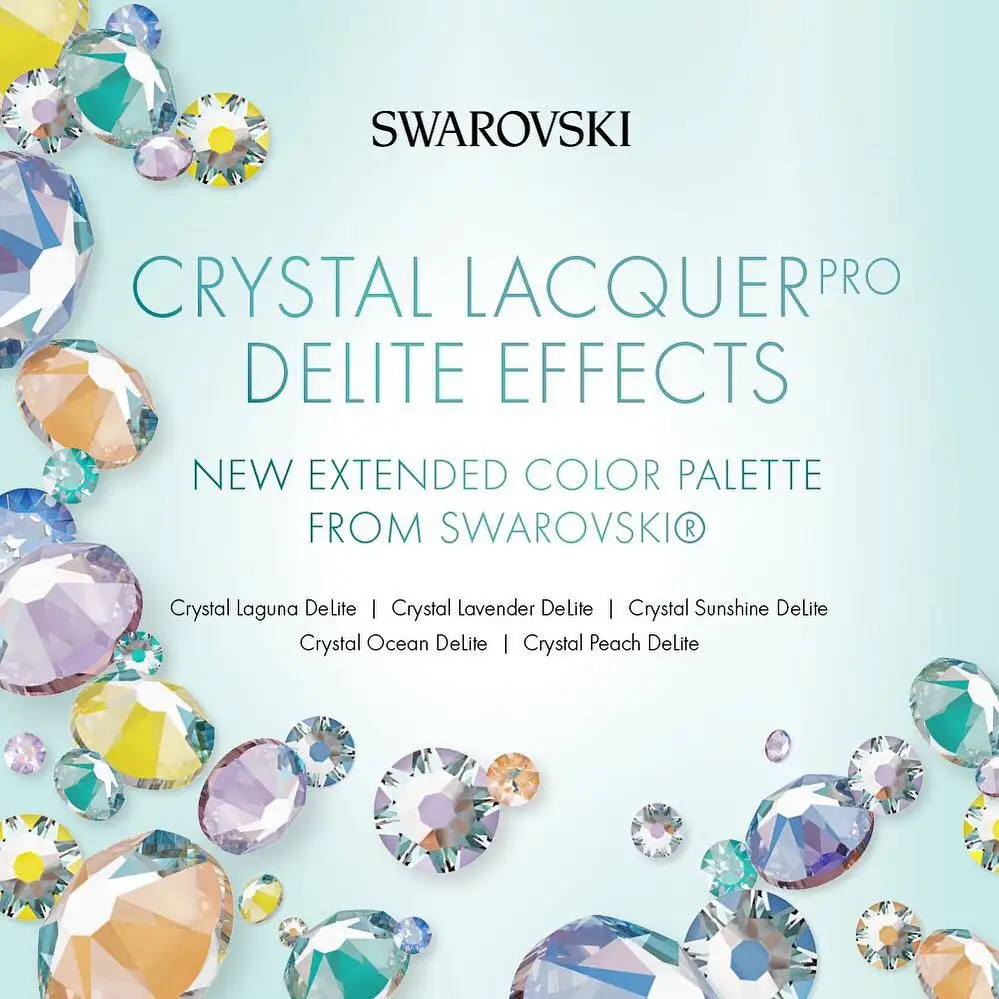 

Swarovski Elements Fancy Stone 18x13(mm) Teardrop Raindrop DeLite Lacquer Crystal Rhinestones