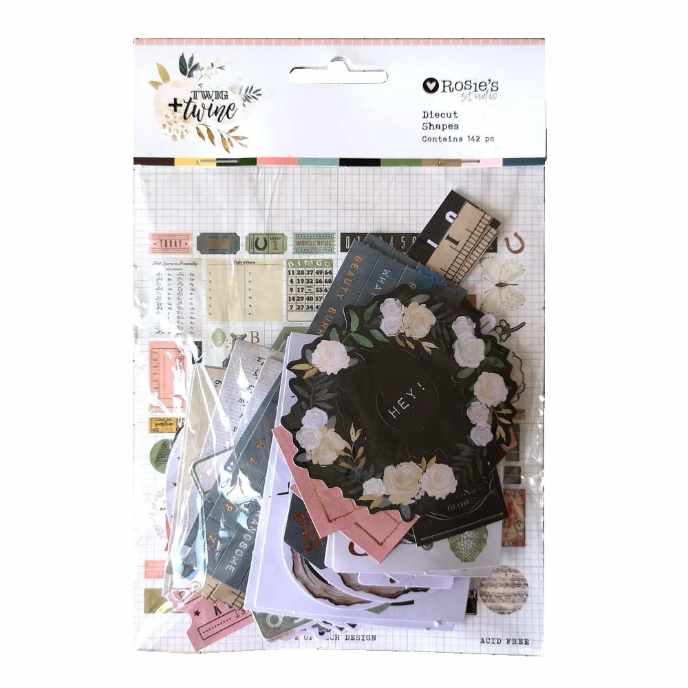 30 Mixed Flowers Leaves Wooden Shapes Cardmaking Scrapbooking Decor Journal Art