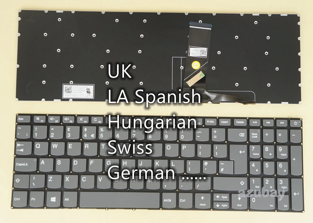 Клавиатура с испанской и немецкой раскладкой для Lenovo 320L-17ABR 320L-17AST 320L-17IKB 320L-17ISK