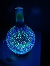 Aroma Diffuser Glass-Vase Essential-Oil Cool-Mist-Humidifier Waterless Auto Light And