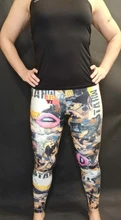 Women Leggings Running-Pants Fitness Digital Print Push-Up Workout High-Waist Stretch