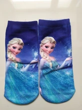 Disney calcetas cortas con diseños de dibujos animados para niños random1 par Aisha Anna Mickey Minnie Woody nieve barco blanco calcetines para niños niñas de 2 a 8 años