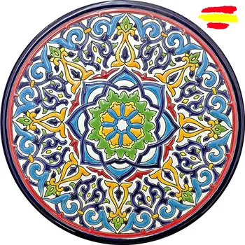 

Ceramic plate 21 cm. /8.3 inch diameter - Ceramics glazed up handmade - Made in Spain - ARTECER - MIJASCERAMIC -