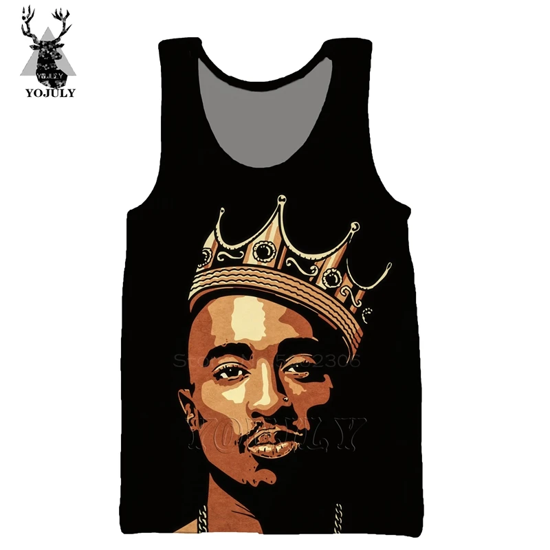 Новые легенды хип-хоп рэпер 2pac жилет Мода off white Мужская 3d печать майка Мужская Уличная мускулаторная спортивная одежда V08