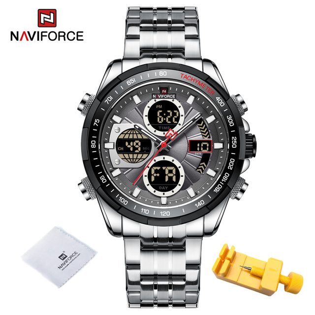Top Brand Watches Mens Fashion Business Multifunction Waterproof Big Dial Day and Date Display Watch Relogio Masculino