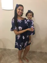 Vestido de verano para madre e hija, traje a juego con hombros descubiertos, Floral, suelto, bohemio, vestidos de ropa de verano