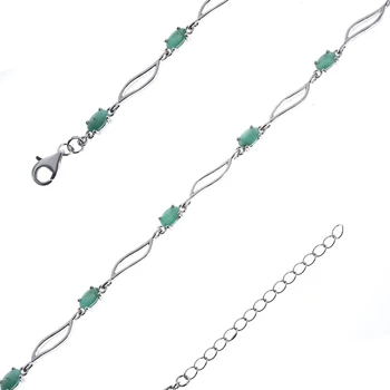 

Bracelet made of silver with emerald and Emerald Nat. (o) teosa b-drgr00618-em