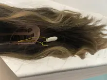 LOUIS FERRE-Peluca de cabello sintético para mujer afroamericana, cabellera artificial ondulado con flequillo, color marrón claro, fiesta de Cosplay, Alta Temperatura