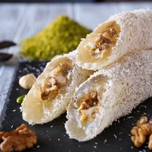 Потрясающий здоровый жареный грецкий орех с кокосом и медом турецкий подсвечник восторг веганские конфеты вкусные Изысканные сладкие 450 грамм