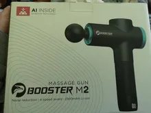 Pistola de masaje muscular BOOSTER M2, masajeador muscular para cuello, terapia de dolor para masaje corporal, relajación dolor alivio