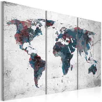 

Table-Continents unknown-triptych-60x40