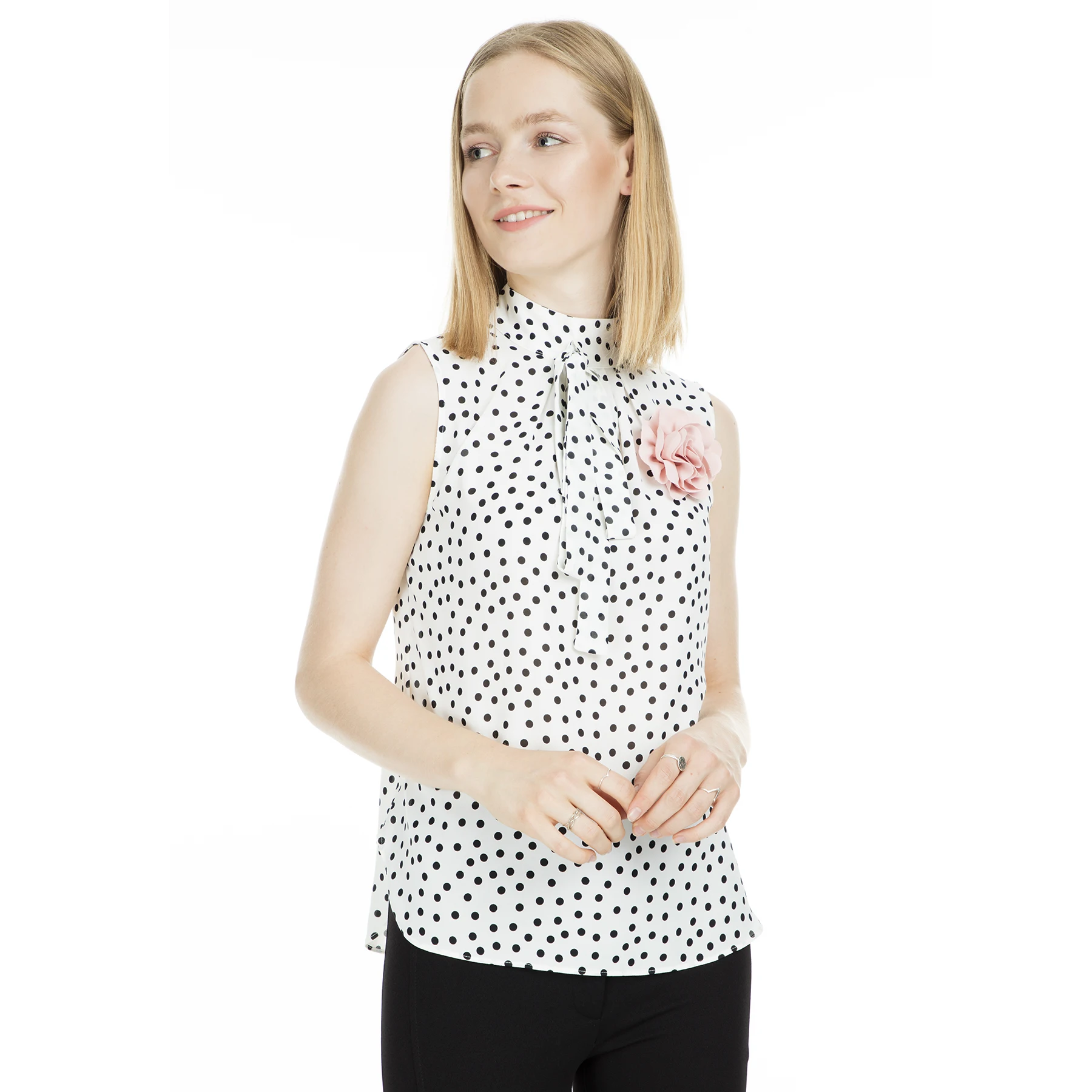 Lela блузка в горошек женская блузка 80382