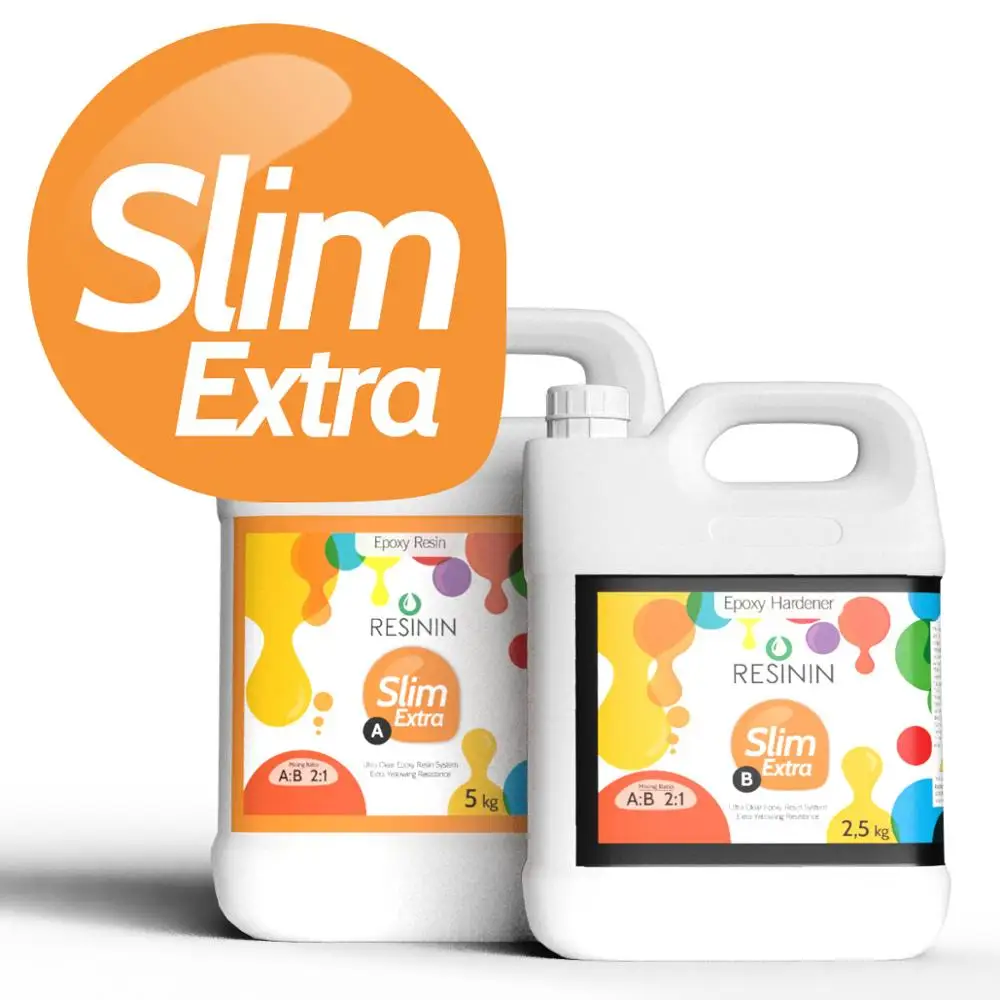 Resinin Slim Extra 7 5 кг не желтеющий ультра прозрачный набор из эпоксидной смолы