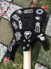 Pegatinas de banda de Rock en blanco y negro, para Skateboard Punk, Motor de coche, portátil, guitarra, juguete clásico de niños, pegatinas de grafiti, 10/30/50 Uds.