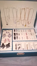 XINSOM-caja de exhibición de joyería para mujer, almacenamiento de joyería de alta capacidad, collar, pendientes, anillos, brazaletes, ataúd