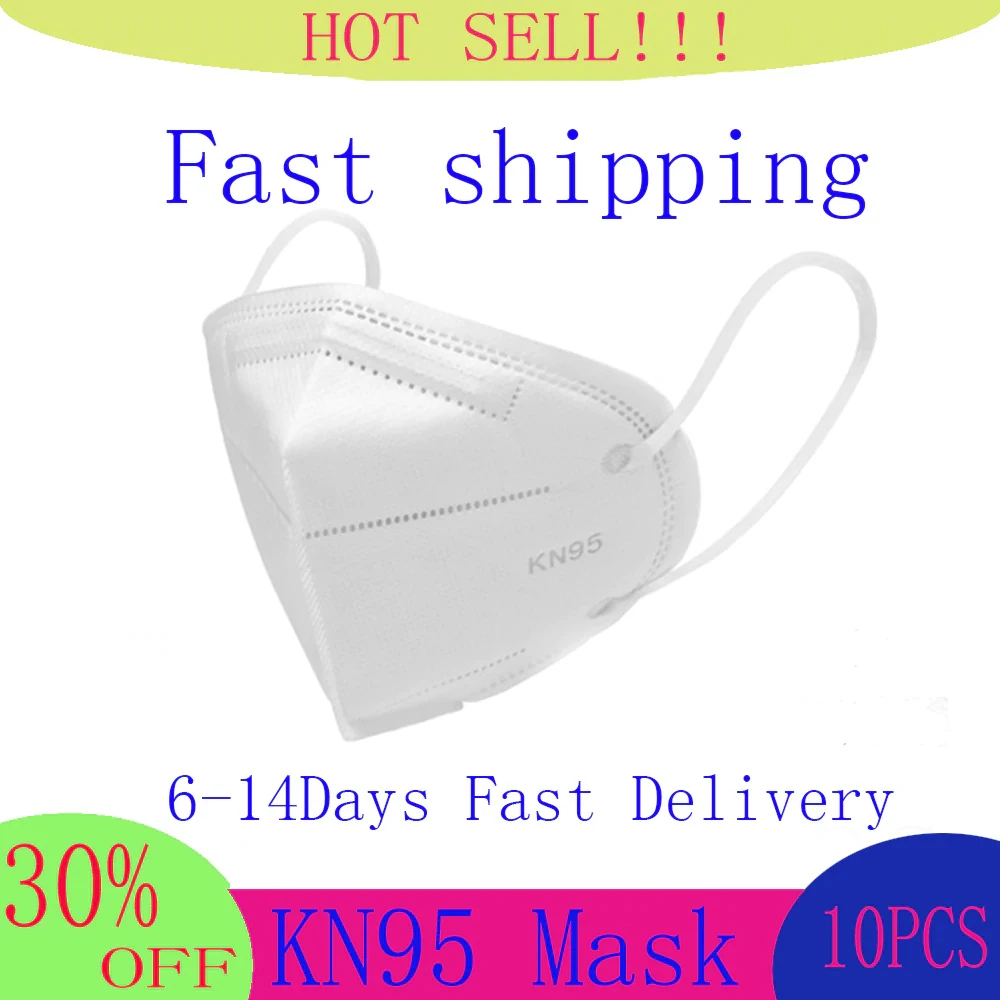 

10pcs N95 5 Layers Mask Bacteria proof Anti Infection KN95 Masks Particulate Mouth Respirator Anti PM2.5 Safety Protective Mask