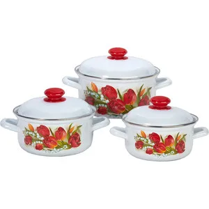 

Set of enameled dishes 3 items lysvensky enamel affectionate may 124 AP2/4