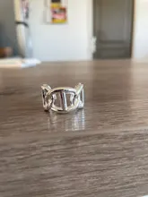 Foxanry-anillos de fiesta de Plata de Ley 925, cadena Simple hueca, Cruz, geométrica, diseño creativo hecho a mano, regalos de joyería para novia