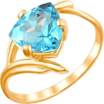

Esthete ring with 1 Topaz in red gold