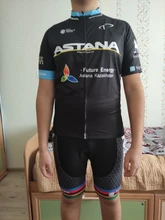 ASTANA-Ropa negra de ciclismo para hombre, camisetas de secado rápido, pantalones cortos para bicicleta de equipo, 9Dgel, para verano, 2020