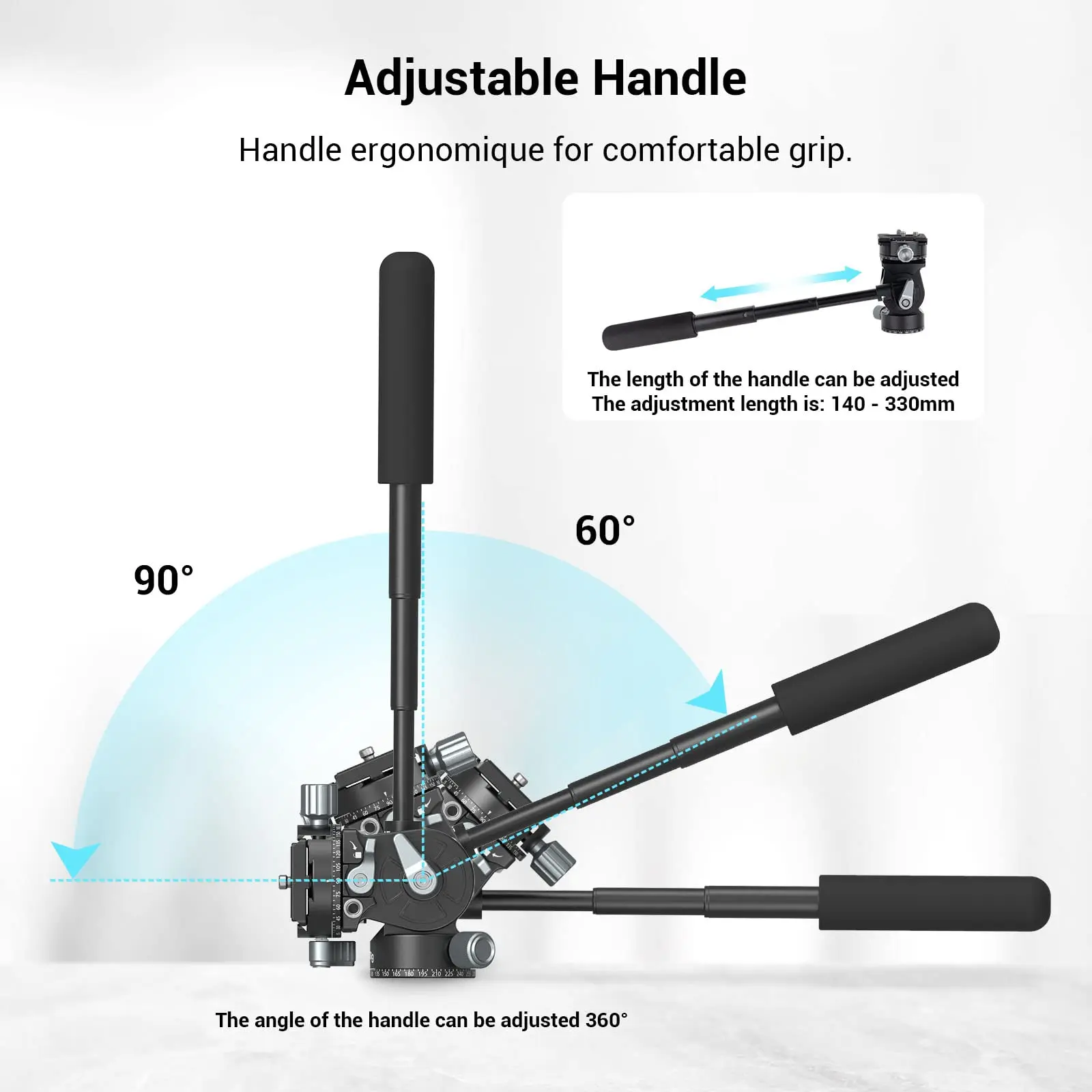Tripod Ball Head SmallRig Video Head Tripod Head Quick Release Plate For Arca Swiss Lever Adjustable Pan For DSLR Camera Tripod