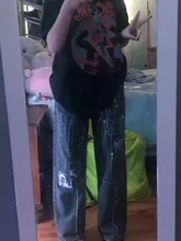 Pantalones holgados Vintage para mujer, Jeans Harajuku a la moda, informales, góticos, divertidos, de verano