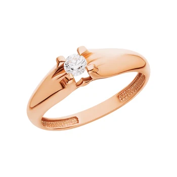 

Gold ring with diamonds sunlight sample 585