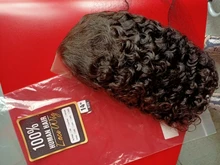 Pelucas de cabello humano con cierre Frontal para mujer, postizo de encaje de 5x5 con ondas profundas brasileñas de 30 pulgadas, color Natural con agua rizada