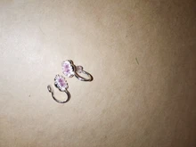 Flower-Clip On-Earrings Piercing Crystal No-Hole Cherry Girls Korea-Style Without Todorova