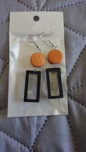 Pendientes de plata de ley 925 con forma de estrella para mujer, aretes largos de madera, estilo Retro, 18